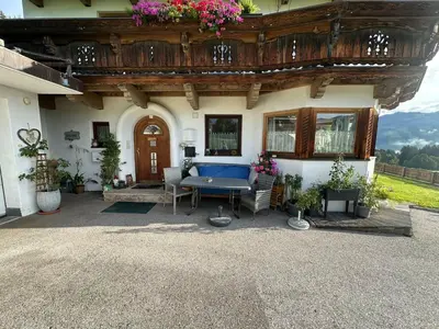 Ein Balkon oder eine Terrasse in der Unterkunft Ferienhaus Penningdörfl