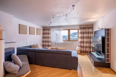 Ein Sitzbereich in der Unterkunft Ferienhaus Penningdörfl