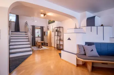 Ein Sitzbereich in der Unterkunft Ferienhaus Penningdörfl