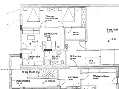 Grundriss der Unterkunft Oberschernthann App 1