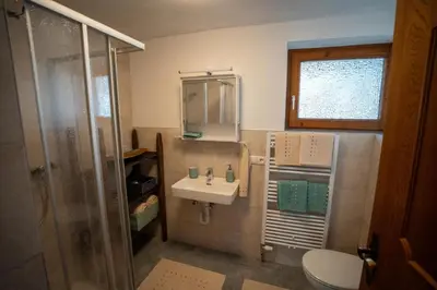 Ein Badezimmer in der Unterkunft Apart Laimböck