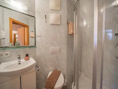 Ein Badezimmer in der Unterkunft Mühlhof