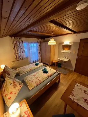 Ein Bett oder Betten in einem Zimmer der Unterkunft Mitterhaidgut