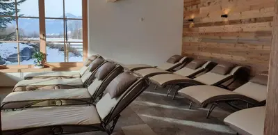 Ein Sitzbereich in der Unterkunft Hotel Giessenbach
