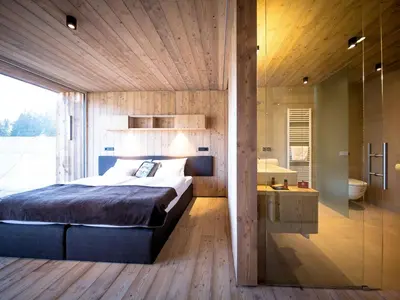 Ein Bett oder Betten in einem Zimmer der Unterkunft Das Wiesegg