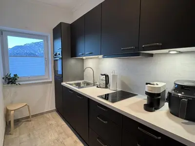 Küche/Küchenzeile in der Unterkunft Lucy s Studio Apartment Kössen