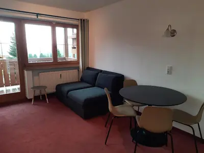 Ein Sitzbereich in der Unterkunft Apartment Lyso en Soly