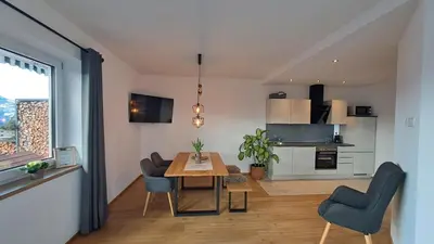 Küche/Küchenzeile in der Unterkunft Panorama Appartements Filzerhof Weitblick & Sonnenseite