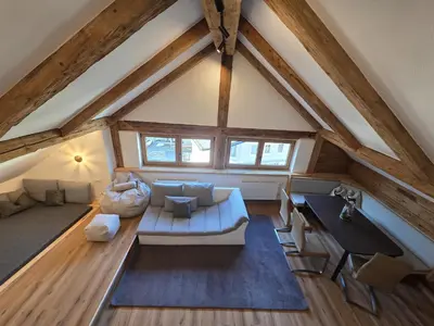 Ein Sitzbereich in der Unterkunft Resi´s Stadthaus