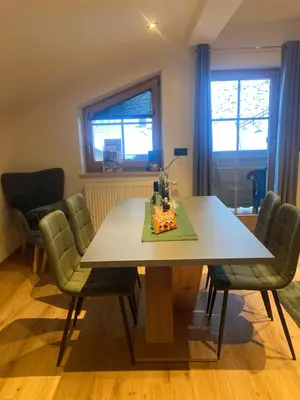 Ein Sitzbereich in der Unterkunft Appartement Stefanie OG
