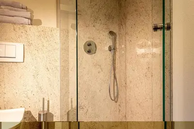 Ein Badezimmer in der Unterkunft Karwendelnest