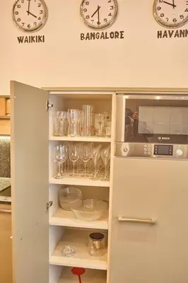 Küche/Küchenzeile in der Unterkunft Appartement Bretterbude