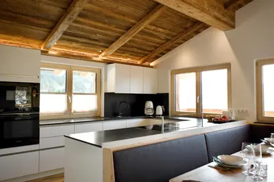 Küche/Küchenzeile in der Unterkunft Chalet Schernthann