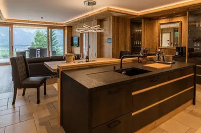 Küche/Küchenzeile in der Unterkunft Chalet Residenz Mühlermoos - Chalet Mittendrin