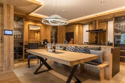 Ein Sitzbereich in der Unterkunft Chalet Residenz Mühlermoos - Chalet Mittendrin