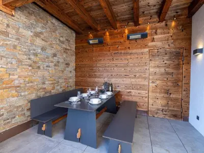 Ein Sitzbereich in der Unterkunft Neukirchen Chalet with Sauna, Balcony