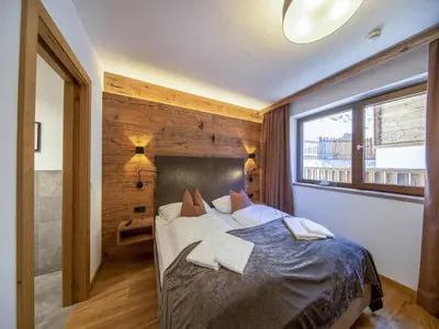 Ein Bett oder Betten in einem Zimmer der Unterkunft Chalet with sauna, Neukirchen