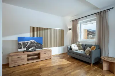 Ein Sitzbereich in der Unterkunft Ferienwohnung Valentina