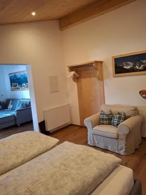 Ein Bett oder Betten in einem Zimmer der Unterkunft Ferienhof Oberstaudach