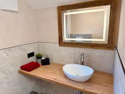Ein Badezimmer in der Unterkunft Das Lisal