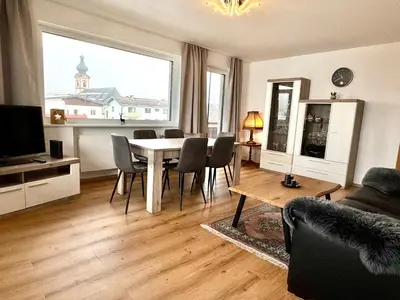 Ein Sitzbereich in der Unterkunft Apartment Angela