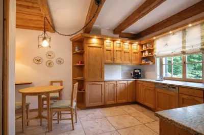 Küche/Küchenzeile in der Unterkunft Residenz Chalet Lebenberg