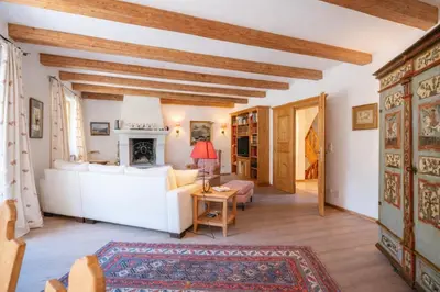 Ein Sitzbereich in der Unterkunft Residenz Chalet Lebenberg