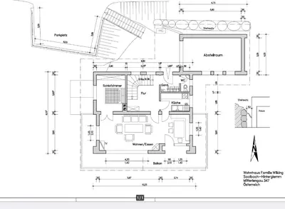 Grundriss der Unterkunft Ferienhaus Lengau