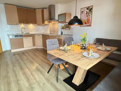 Küche/Küchenzeile in der Unterkunft Ferienwohnung Leitacker im Kaiserwinkl