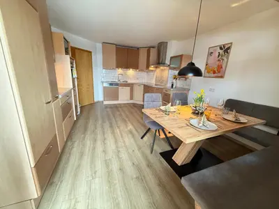 Küche/Küchenzeile in der Unterkunft Ferienwohnung Leitacker im Kaiserwinkl