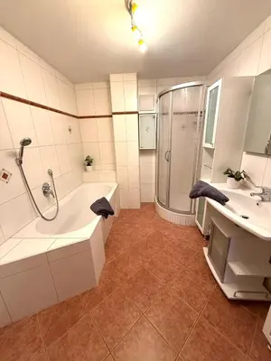 Ein Badezimmer in der Unterkunft Ferienwohnung Leitacker im Kaiserwinkl