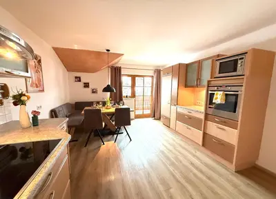 Küche/Küchenzeile in der Unterkunft Ferienwohnung Leitacker im Kaiserwinkl