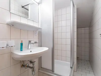 Ein Badezimmer in der Unterkunft Wiesenglück