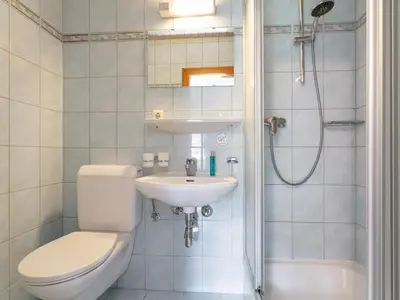 Ein Badezimmer in der Unterkunft Wiesenglück