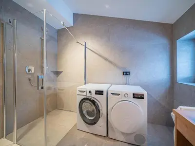 Ein Badezimmer in der Unterkunft Glückauf