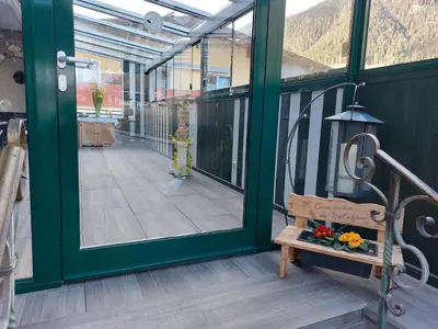 Ein Balkon oder eine Terrasse in der Unterkunft Haus Steinbock