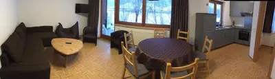 Ein Sitzbereich in der Unterkunft Ferienwohnungen Wies