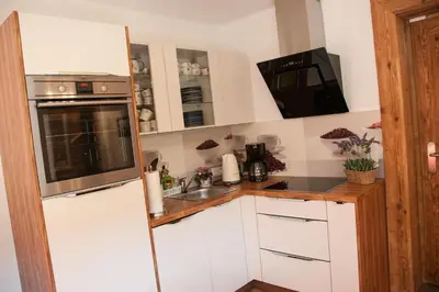 Küche/Küchenzeile in der Unterkunft Ferienwohnung Fichtler