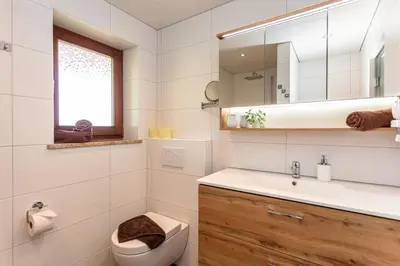 Ein Badezimmer in der Unterkunft Mittermooshof