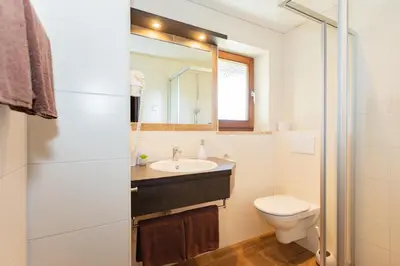 Ein Badezimmer in der Unterkunft Mittermooshof