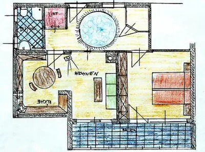 Grundriss der Unterkunft Appartements Schwaighofer