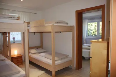 Ein Bett oder Betten in einem Zimmer der Unterkunft Ferienwohnung Gabriele