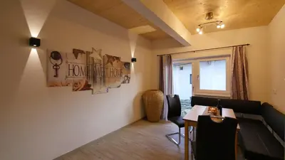 Ein Sitzbereich in der Unterkunft Apartment Lanser