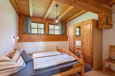 Ein Bett oder Betten in einem Zimmer der Unterkunft Ferienwohnung Maurerhof
