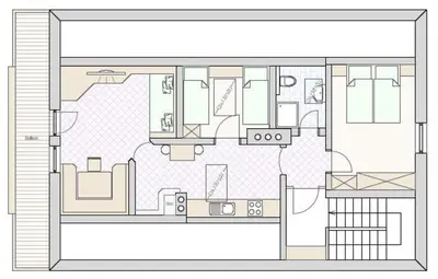 Grundriss der Unterkunft Apart Dengg