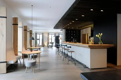 Ein Restaurant oder anderes Speiselokal in der Unterkunft Wiesergut