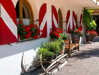 Ein Garten an der Unterkunft Ferienappartements Landhof