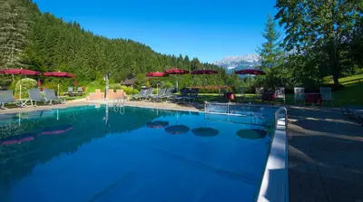 Der Swimmingpool an oder in der Nähe von Ferienappartements Landhof