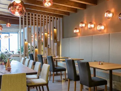 Ein Restaurant oder anderes Speiselokal in der Unterkunft Alpinresort ValSaa - Adults Only