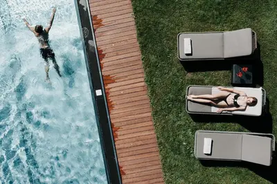 Der Swimmingpool an oder in der Nähe von Boutique Hotel Haidachhof superior